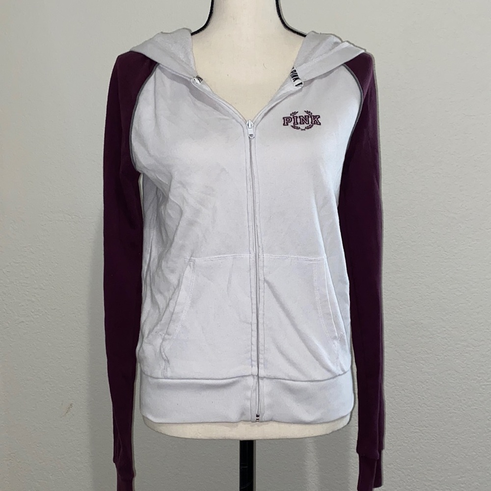 Maroon and White Hoodie
